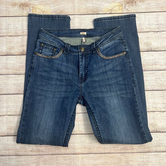 Reba McEntire Jeans Size 6 Embellished Pockets Rhinestone Trim Bootcut Western - Picture 1 of 14
